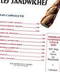 Rima Sandwich menu