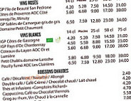 L'Usine de Charonne menu