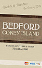 Bedford Coney Island menu