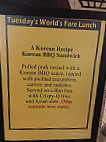 The Rock Cafe At Ferris menu