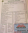 Shamrock Family Restaurant menu