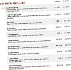 Le Kiosque à Pizzas menu