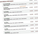 Le Kiosque à Pizzas menu