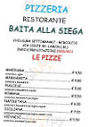 Baita Alla Siega menu