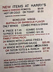 Harry's Po-boys menu