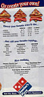 Domino's Pizza menu