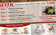 Wok N' Thaï menu