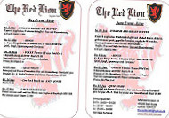 The Red Lion menu