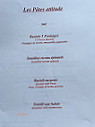 Le Grand Bouquetin menu