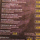 Rufus Gastrobar menu