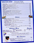 Turk's Sports Food Spirits menu