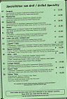 Restaurant Zagreb menu