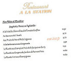 A La Station menu