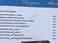 Hohe Asten Alm menu