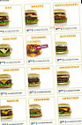 Diner's Burger menu