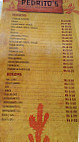 Pedrito's menu