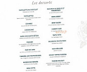 Bread and Roses menu