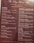 The Dog House menu