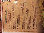 Kilimanjaro Afro Latino Restaurant menu