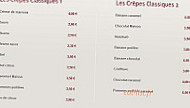 Creperie La Marotte menu