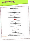 La Grillandine menu