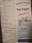 La capri menu