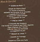 Les Grands Bassins menu