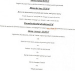 La Chaumière menu