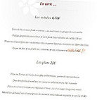 Sous le Charme menu