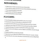 La Table Du Marais menu