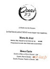 Quai 23 menu