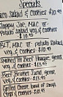 Uptown Lounge menu