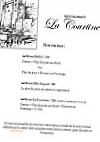 Restaurant La Courtine menu