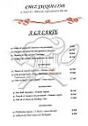 Chez Jacqueline menu