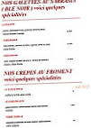 Creperie Des Arts menu