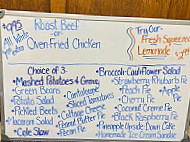 Sale Barn Cafe menu