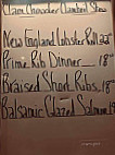 End Zone Sports Pub menu