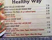 Generations Pizza menu