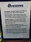 The Downtown menu