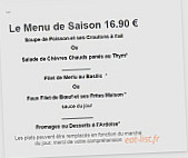 Le Goût Des Hôtes menu