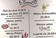 L’envie menu