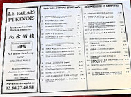 le palais pekinois menu