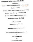 Au Lavoir menu