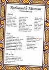 Le Marocain menu