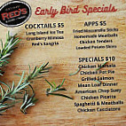 Red's Kitchen And Tavern menu