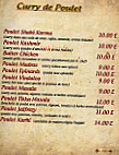 Delice de L'Inde menu