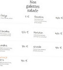 Le Grenier à Crêpes menu