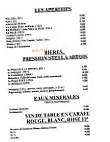 Hotel du Centre menu