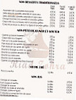 Riad Zohra menu