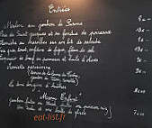 Le Petit Paris menu